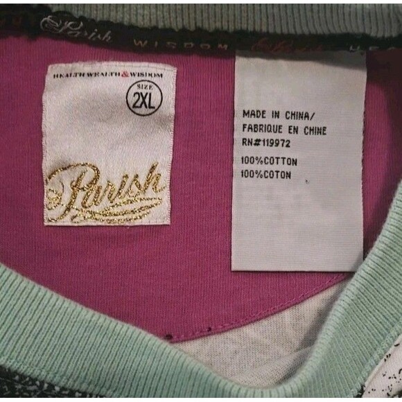 Parish T Shirt Men's 2XL XXL Graphic Pigeon Bird Boombox Green Melody Black Y2K - Picture 7 of 8